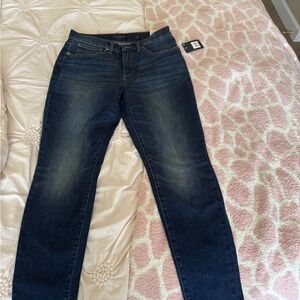 Lucky Brand Ava Mid Rise Skinny Jeans Stretch Denim Dark Wash Womens 10 / 30